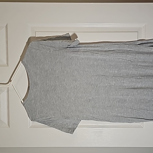 WHO WHAT WHERE Gray T-shirt Maxi Dress Side Slits Size M - Picture 4 of 10